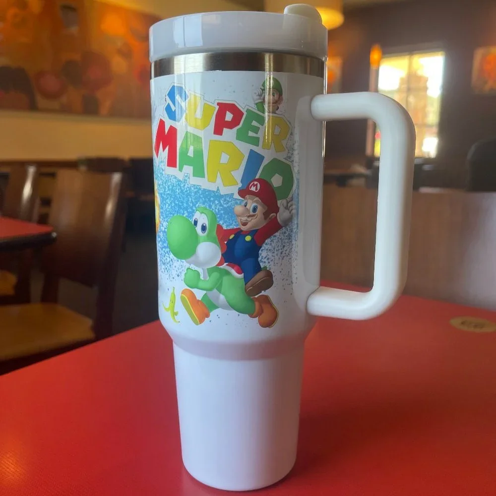 Custom Nintendo Super Mario Bros Tumbler 40 oz tumbler with hand…